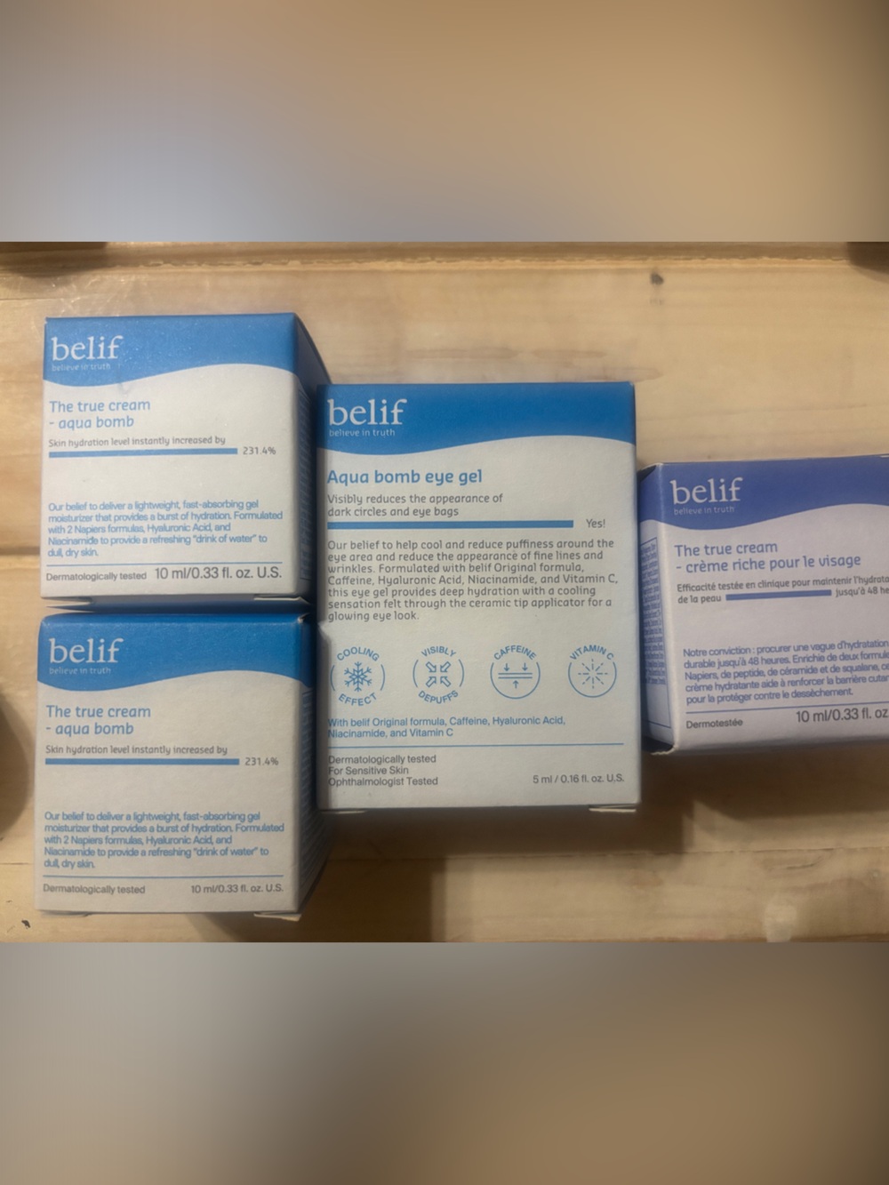 belif Aqua Bomb & The True Cream Skincare Set - (59)